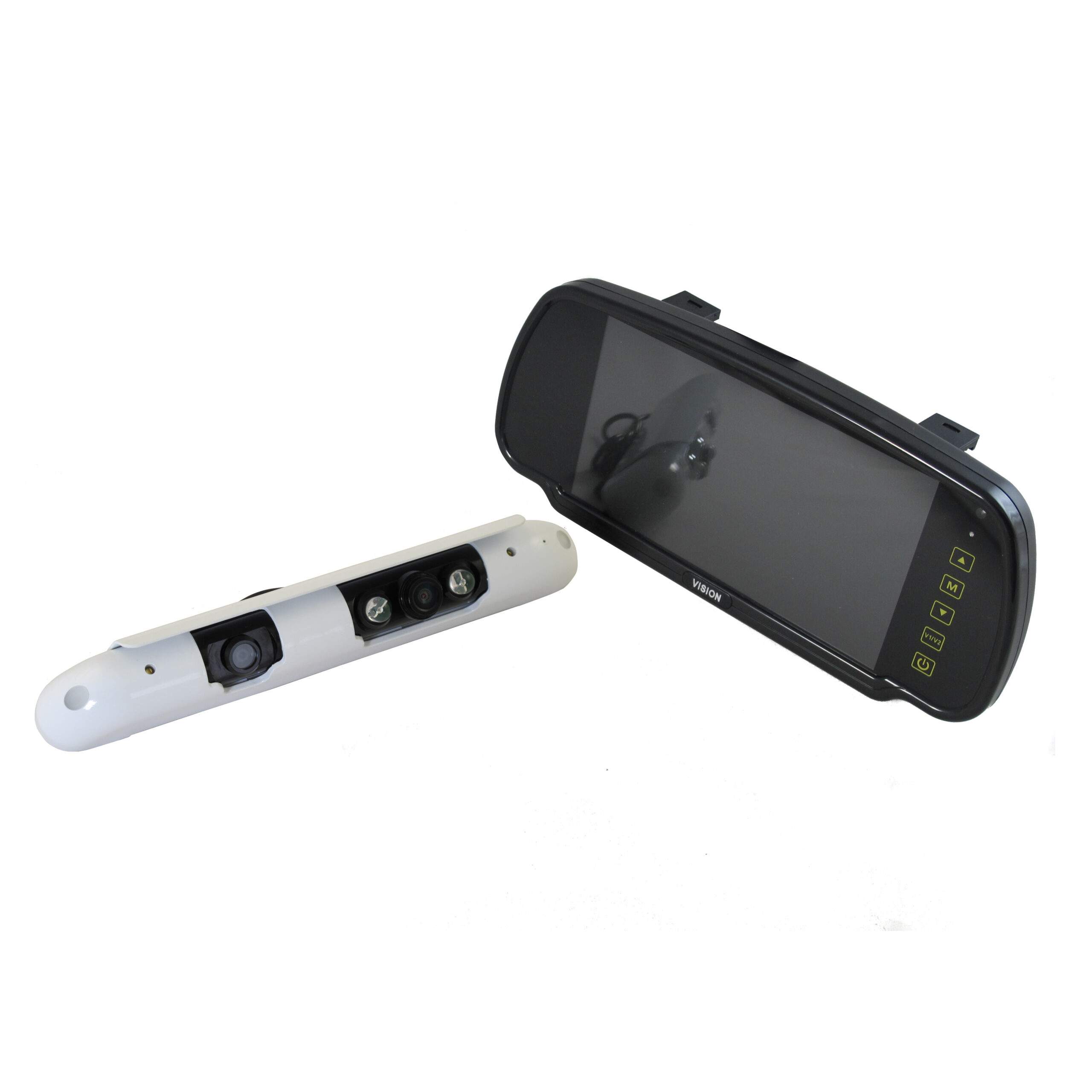 Ranger 440 - 7" Clip Over Mirror Monitor / Dual Slimline Camera System